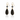 Coloured Glass Clover Metal Teardrop Earrings in Gold