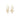 Coloured Small Heart Drop Earrings In Gold