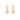 MOP Clover Drop Earrings In Gold