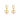 MOP Heart Drop Earrings In Gold