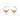 Colourful Disc Hoop Brass Earrings In Gold